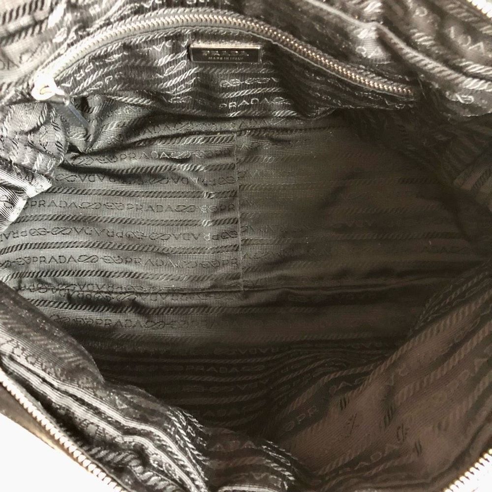 Vintage Prada Tessuto Black Nylon Front Zipper Pocket Mini Boston Bag - Picture 7 of 16